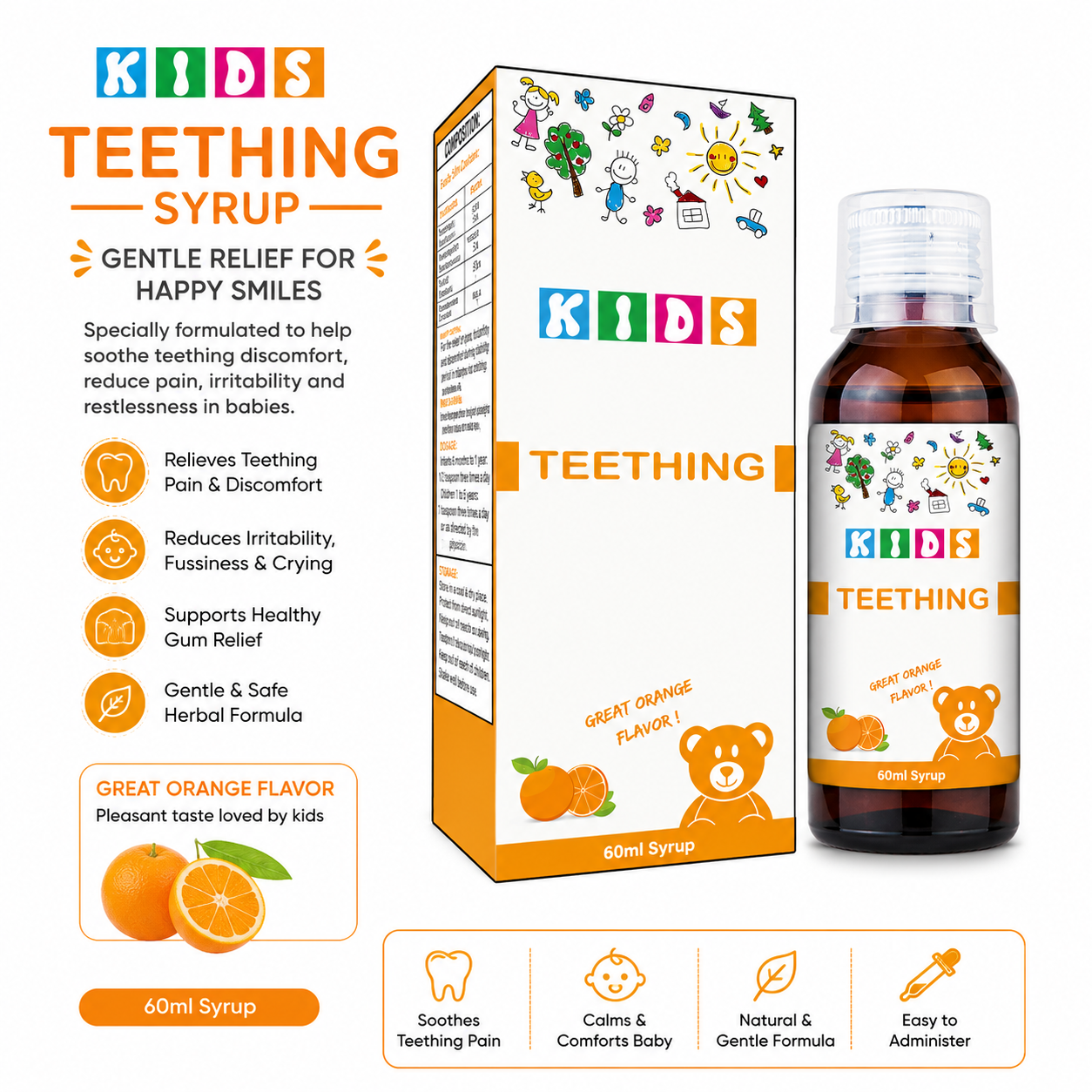 🌿 Kid’s All Allergy Syrup 60ml. Gentle, natural support for your child’s allergy discomfort.